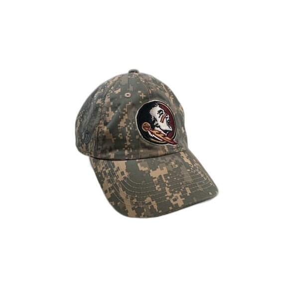 Florida State Seminoles FSU Hat Cap Strapback Camo Camouflage TOW USA Flag - Picture 1 of 7